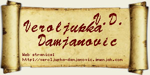 Veroljupka Damjanović vizit kartica
